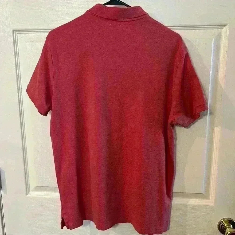 Polo by Ralph Lauren Custom Slim Fit Polo Shirt Size Large Color Red Pink